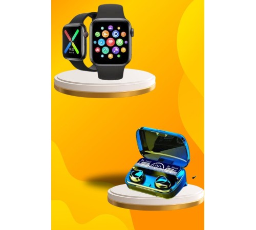 Kaliteli Akıllı Saat ve Kaliteli Bluetooth Kulaklık ANC Özelliği Uzun Pil Ömrü