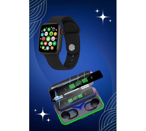 Ucuz ve Kaliteli Kulaklıklı Saat Seti Bluetooth Bağlantılı Akıllı Saat ve Kulaklık