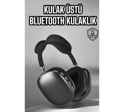 P9 Plus Kulaklık Siyah Bluetooth Bağlantılı Kulak Üstü Kablosuz
