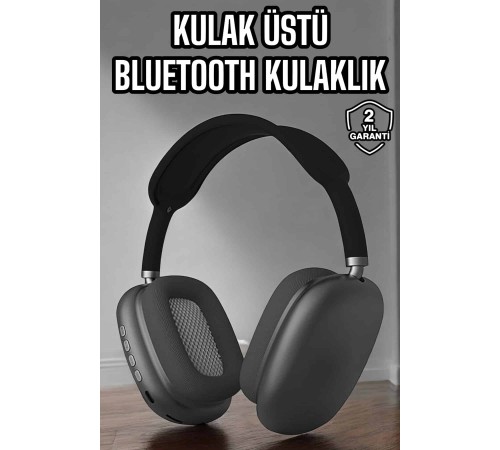 P9 Plus Hi-fi Ses Kalitesi Ayarlanabilir Mikrofonlu Bluetooth Kulaklık Siyah