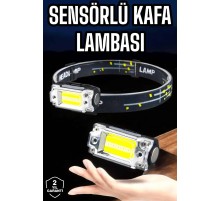 Kafa Lambası El Fenerli Kamp Lambası USB Şarjlı Esnek Lamba
