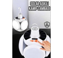 Katlanabilir Taşınabilir Kamp Lambası Işıldak Beyaz Işık Güneş Enerjili Solar Aydınlatma