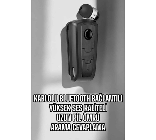 Makaralı Bluetooth Kulaklık Kulak İçi Android iOS Uyumlu Titreşimli