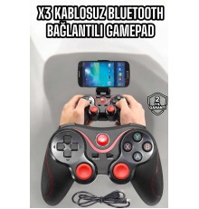 Game Stick Android Uyumlu Gamepad X3 Standlı Oyun Kolu Bluetooth Bağlantılı