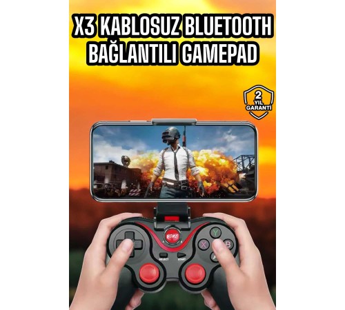 Android Uyumlu Gamepad X3 Game Stick Oyun Kolu Bluetooth Bağlantılı