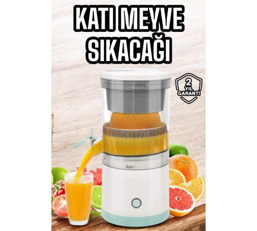 Taşınabilir Kablosuz Taşınabilir Şarjlı Narenciye Sıkacağı Portakal Meyve Sıkacağı Çift Bıçaklı