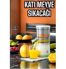 Meyve Sıkacağı USB Şarjlı Taşınabilir Çift Bıçaklı Güvenlik Kilidi