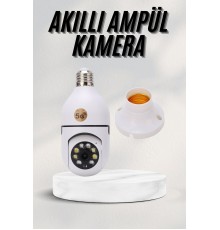 Akıllı Kamera Wifi Kamera Duylu Ampul Görünümlü 360 Derece Dönebilen Ev Kamerası