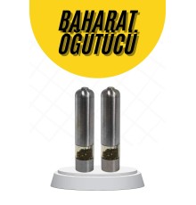 Baharat Öğütücü Paslanmaz Ayarlanabilir Otomatik Pilli Işıklı Tuz & Karabiber