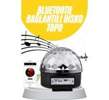Disko Topu Renkli Işıklı Lazer Parti Bluetooth Bağlantılı Led Küre
