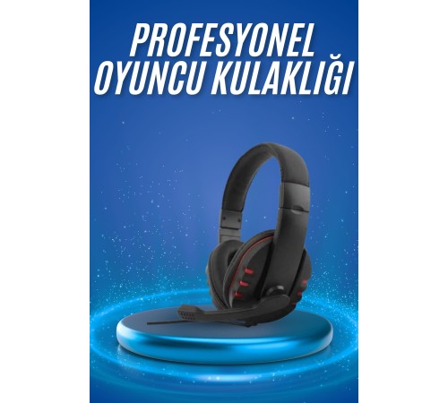Kulaklığı Kulak Üstü Kablolu Stereo Mikrofonlu Yumuşak Kulak Yastığı