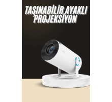 Ayaklı Projeksiyon Taşınabilir Mini Projektör Sinema Projektörü Android