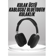 Kulak Üstü Kablosuz Bluetooth Kulaklık Yumuşak Süngerli SD Kart Girişli