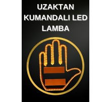 Led Işık El İşareti Araç Camı İçin Uzaktan Kumandalı