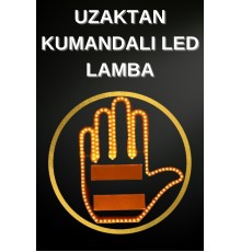 Led Işık El İşareti Araç Camı İçin Uzaktan Kumandalı