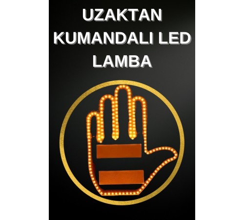 Led Işık El İşareti Araç Camı İçin Uzaktan Kumandalı