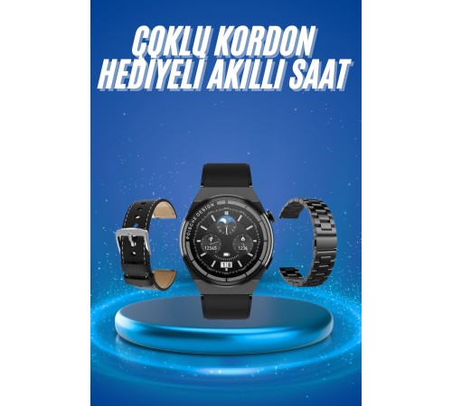 Çoklu Kordon Hediyeli Akıllı Saat Çağrı Cevaplama Müzik Dinleme Dokunmatik Ekran