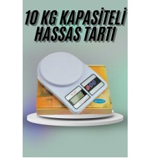 Mutfak Tartısı Dijital Göstergeli Hassas Tartı 10 Kg Kapasiteli
