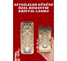 Sevgililer Günü İçin Hediye Kristal Lamba Sevgiliye Hediye USB Şarjlı Gece Lambası