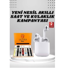 7 Kordonlu Akıllı Saat Ve 2.Nesil Kulaklık Yüksek Ses Kaliteli Uzun Pil Ömrü