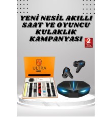 7 Kordonlu Akıllı Saat Ve Oyuncu Kulaklığı ANC Özelliği Kulak İçi Mikrofonlu Sesli Görüşme