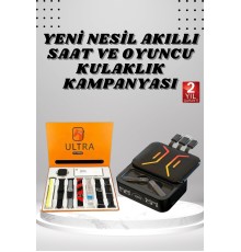Powerbank Kulaklık ve 7 Kordonlu Akıllı Saat Çoklu Şarj Girişi Bluetooth Bağlantılı