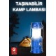 Büyük Boy Güneş Enerjili Kamp Feneri Işıldak Lamba USB Şarjlı