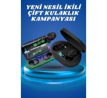 İkili Bluetooth Kulaklık Dijital Göstergeli Uzun Pil Ömrü Yüksek Ses Kaliteli