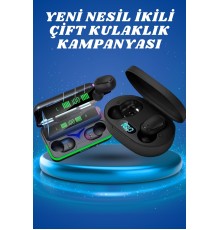 İkili Bluetooth Kulaklık Dijital Göstergeli Uzun Pil Ömrü Yüksek Ses Kaliteli