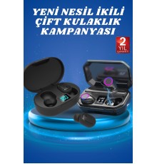 Çift Kulaklık Kampanyası Dokunmatik Kontrol Kulak İçi Yüksek Ses Kaliteli Mikrofonlu