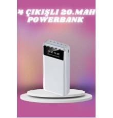 4 Çıkışlı 20.000 MAH Powerbank Taşınabilir Çoklu Giriş
