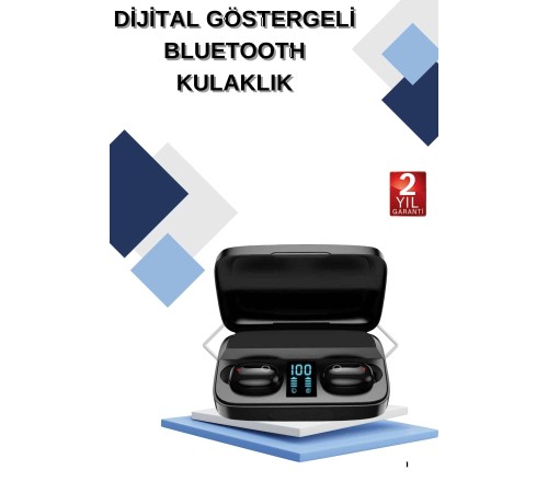 Dijital Göstergeli Bluetooth Kulaklık Kablosuz TWS Stereo Bluetooth 5.0