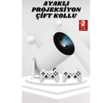 Ayaklı Oyun Projeksiyonu Çift Kollu Taşınabilir Sinema Projektörü