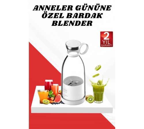 Anneler Gününe Özel Hediye Bardak Blender Paslanmaz Çelik Bıçaklı