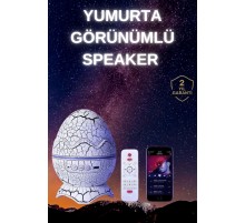 Yumurta Şeklinde Su Dalgalı Bluetooth Speaker Lamba Renkli Şarjlı