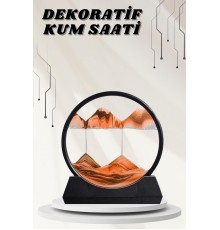 Dekoratif Kum Sulu Kum Saati Yuvarlak Şık Kum Tablosu Kum Saati Şeklinde Kum Tablo