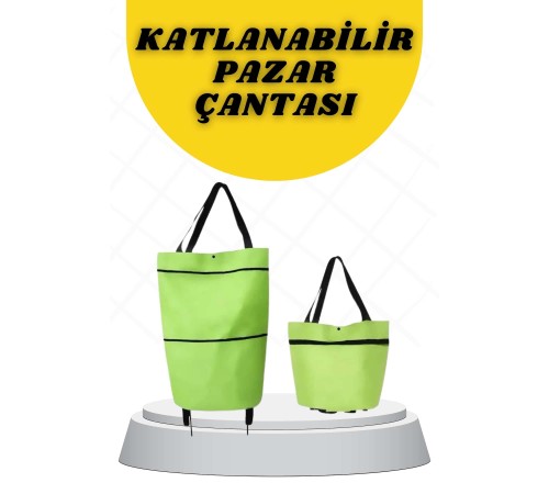 Katlanabilir Tekerlekli Alışveriş Çantası Pratik ve Detaylı Pazar Arabası