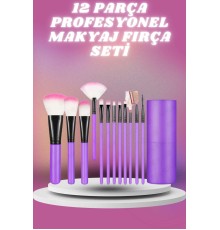 12 Parça Profesyonel Makyaj Seti Yumuşak Kıllı Yüz ve Göz Makyajına Uygun