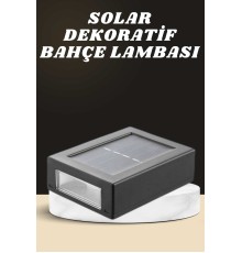 Dekoratif Duvar Lambası Solar Güneş Enerjili Bahçe Aydınlatması