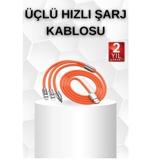Android ve İOS Uyumlu 180 Derece Type-c Şarj Kablosu