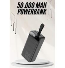 Powerbank Çoklu Şarj Girişi 50.000 Mah Taşınabilir Dijital Göstergeli