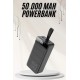 Powerbank Çoklu Şarj Girişi 50.000 Mah Taşınabilir Dijital Göstergeli