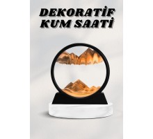 7 Inç Mavi Orta Boy Dekoratif Yuvarlak Şık Kum Tablosu Modern Dekoratif Süs