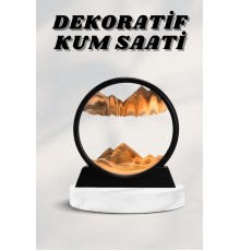 7 Inç Mavi Orta Boy Dekoratif Yuvarlak Şık Kum Tablosu Modern Dekoratif Süs