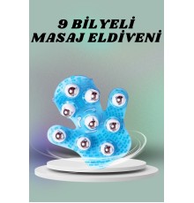 9 Bilyeli El Şeklinde Omuz Bacak Masaj Aleti Masaj Eldiveni Giyilebilir Plastik Vücut Sıkılaştırıcı