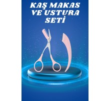 Profesyonel Taraklı Kaş Usturası ve Kaş Makası Bıyık Alma Kaş Usturası
