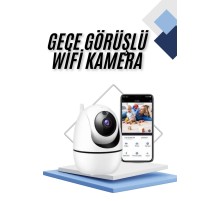 Kablosuz Wifi Destekli Akıllı Güvenlik Kamerası Hareket Sensörlü