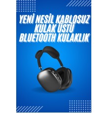 2025 Model Kulak Üstü Kablosuz Bluetooth Kulaklık Gürültü Azalta Uzun Pil
