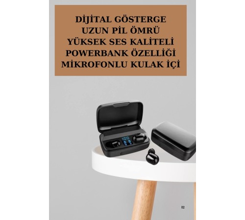 Yeni Nesil TWS Kablosuz Kulaklık Güçlü Batarya Yüksek Kalite Bluetooth 5.0 ANC Özelliği