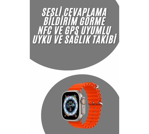Akıllı Saat Android ve İOS Uyumlu 49 MM NFC Özelliği GPS Takibi